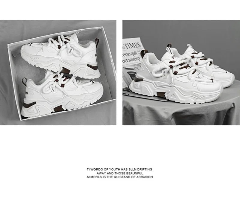 Sneakers for Mens White Platform Sneakers Fashion Versatile Board Shoes Men's Simple Niche Comfort Sports Shoes Tenis Masculino