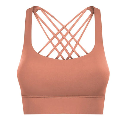 Quick Dry Cross Back Crop Running Bra