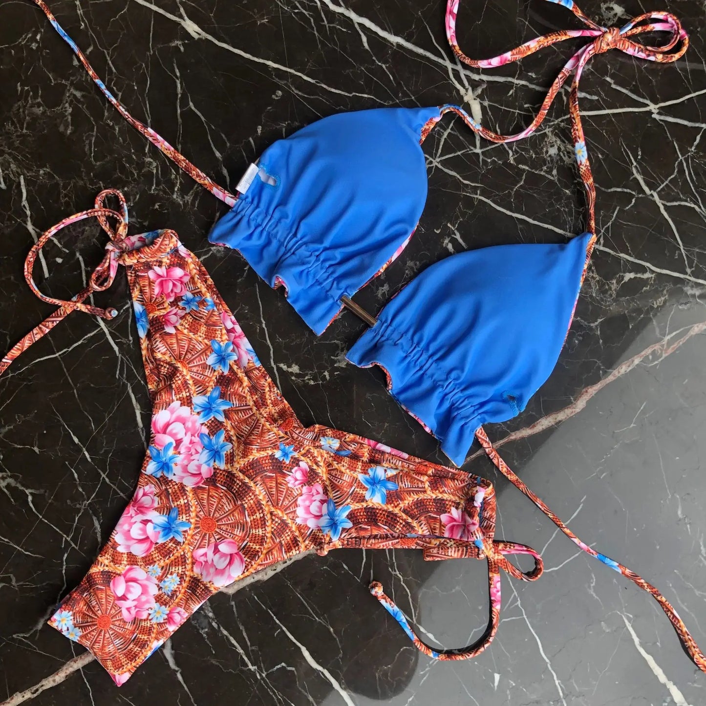 Women's Printed Bikini Beach Holiday Trio