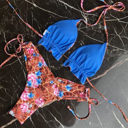 Women's Printed Bikini Beach Holiday Trio