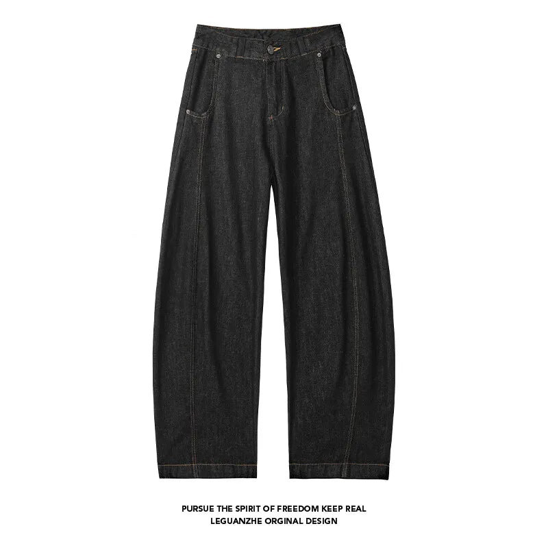 Classic Black Biker Denim Jeans