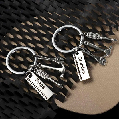Dad Letters Dad Letters Keychains Hammer Screwdriver Dad Letters Keyring Papa Wrench Father's Day Pendant Handbag Decor