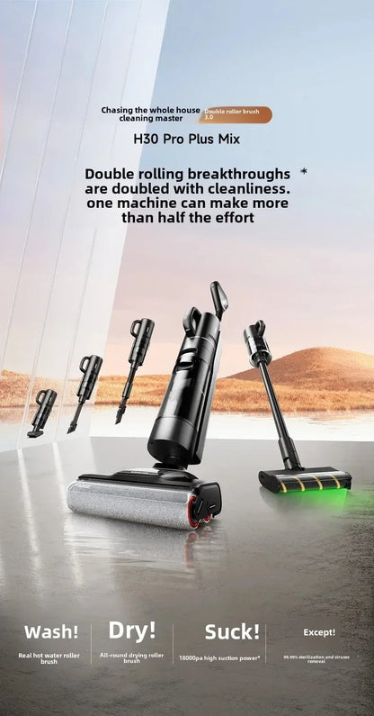NEW Dreame Double Roll Floor Wash H30 Pro Plus Mix Home Hot Water Sterilization, Cleaning, Dragging, and Vacuum Cleaner