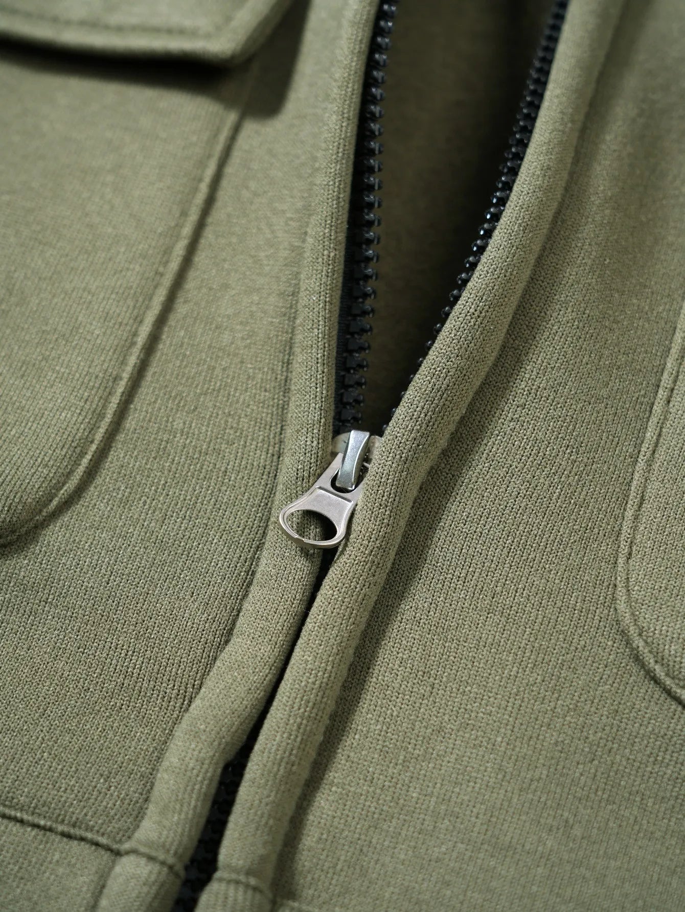 Joma Men's Loose Fleece-lined Hoodie Jacket with Multiple Pockets Retro American Style Spring Autumn Winter Casual Outerwear