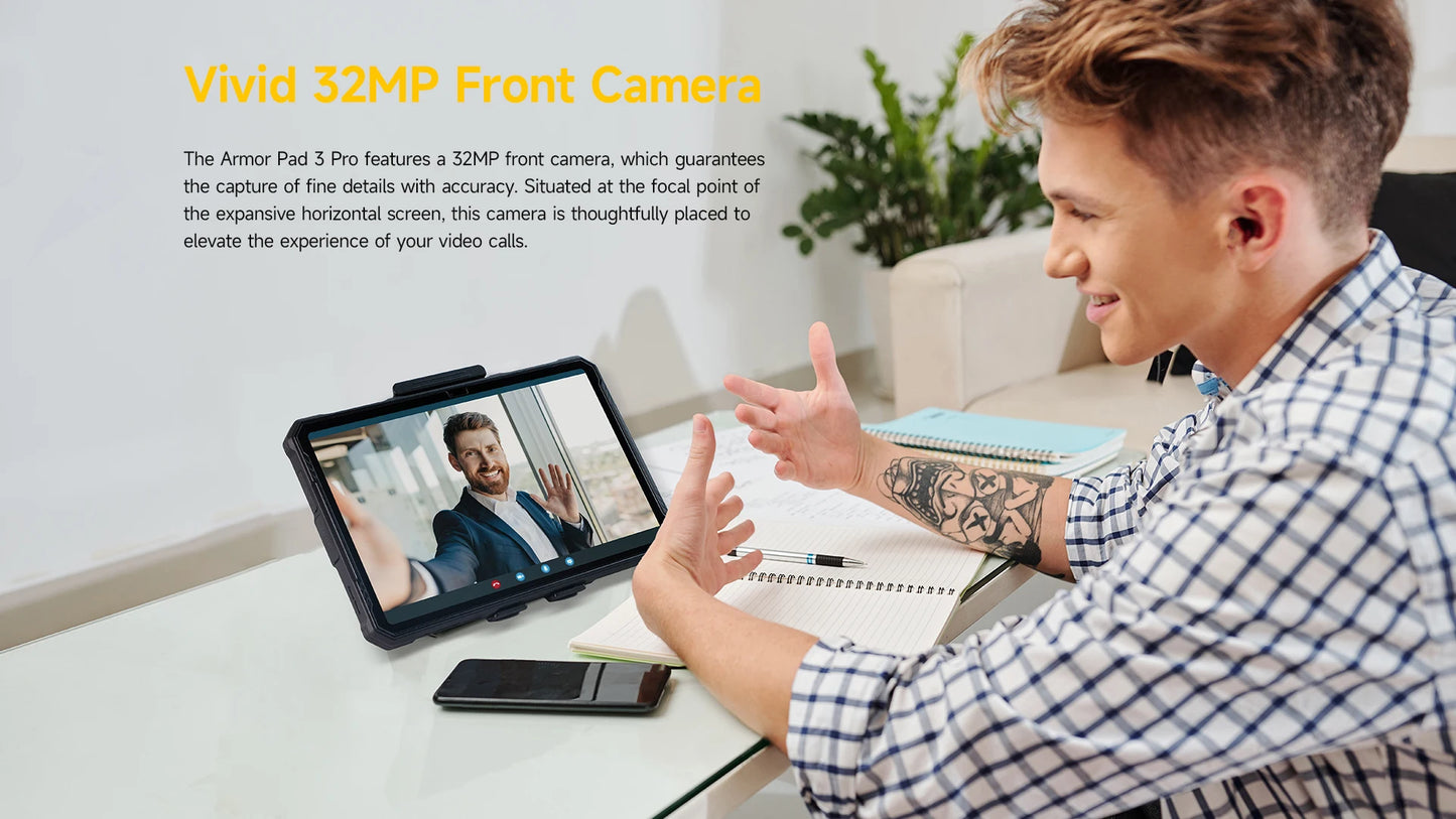 Ulefone Armor Pad 3 Pro Rugged Tablet 33280 mAh MediaTek MT8788 16GB RAM(8+8) 256GB ROM 50MP 10.36"2K Android