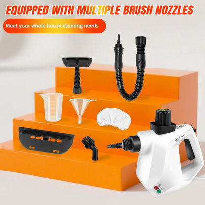 BRIEFNESS Hand-held Steam Cleaner High Temperature Sterilization Air Conditioning Kitchen Hood Home /Car Steaming Cleaner 400ML