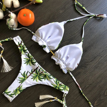 Women's Printed Bikini Beach Holiday Trio