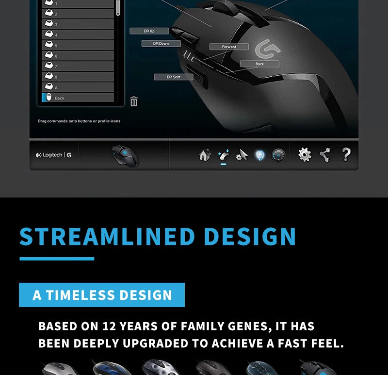 6 programmable buttons, high-speed tracking technology, Logitech G402, making your gaming operations more effortless and seamles