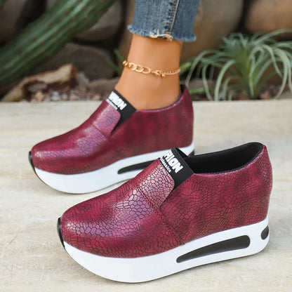 Women's Sneakers Spring Autumn Solid Color Comfortable Platform Walking Shoe Light Non-slip Thick-soled Low-top Shoes Zapatillas