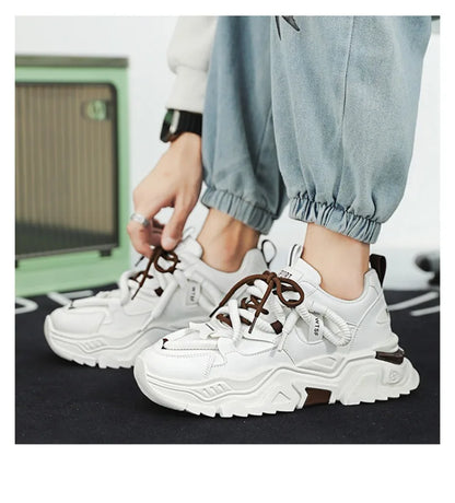 Sneakers for Mens White Platform Sneakers Fashion Versatile Board Shoes Men's Simple Niche Comfort Sports Shoes Tenis Masculino