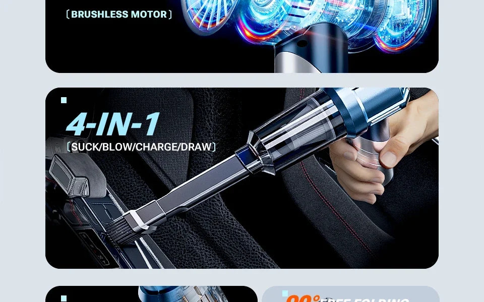 SZUK New Powerful Car Vacuum Cleaner Strong Suction Handheld Cleaning Machine Dust Blower Portable Mini Vacuum Cleaner for Cars