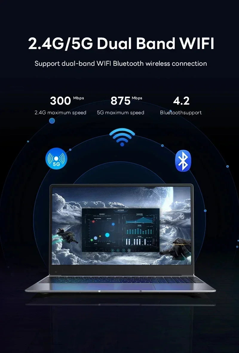 LENO HOT 14.1" Ultra Slim Laptop 32GB 2TB Intel Core i7 8650U Windows 11 Gaming Computer PC Gamer office Notebook 1920*1080 HD