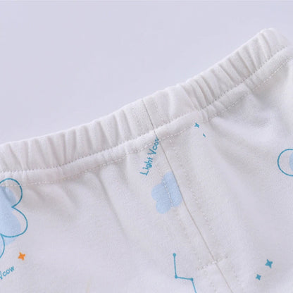 Newborn baby clothes Spring and Autumn pure cotton high waist baby split set Baby autumn clothes and pants