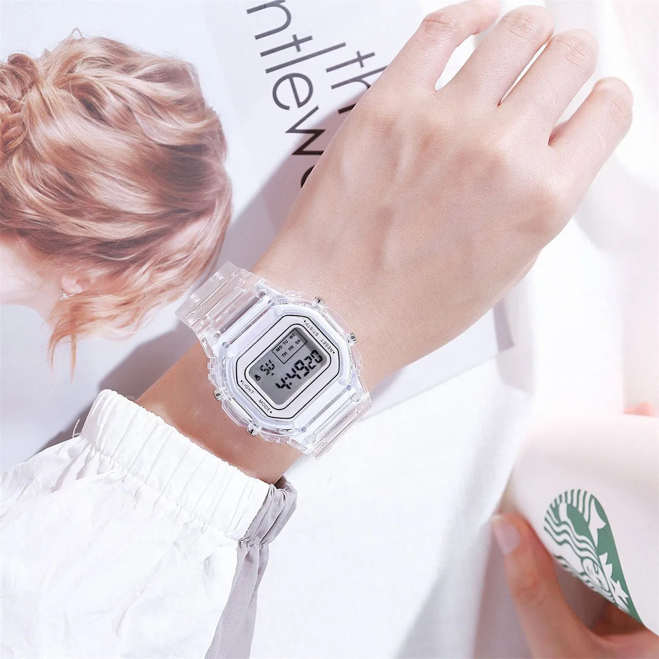 Fashion Men Women Watches Transparent Digital Sport Lover'S Gift Children Kid'S Wristwatch Female Clock Specification