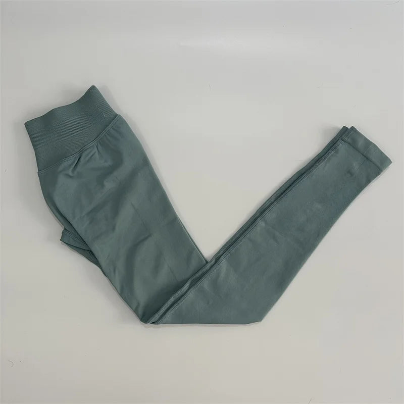 Yoga Leggings Women Scrunch Bum Workout Tights Seamless Pants Stretch Gym Sports Wear Booty Push Up Butt Lift Tights Slim