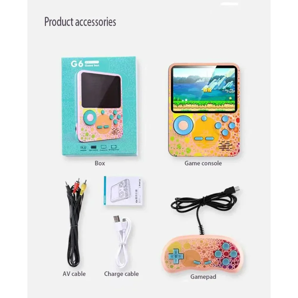 G6 Handheld Game Console – 3.5" Screen, 2-Player