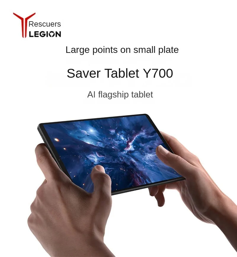 Lenovo Legion Y700 4th Gaming Tablet Snapdragon 8 Elite Copper Vapor Chamber Cooling 16GB RAM + 1TB Ice White 7600mah