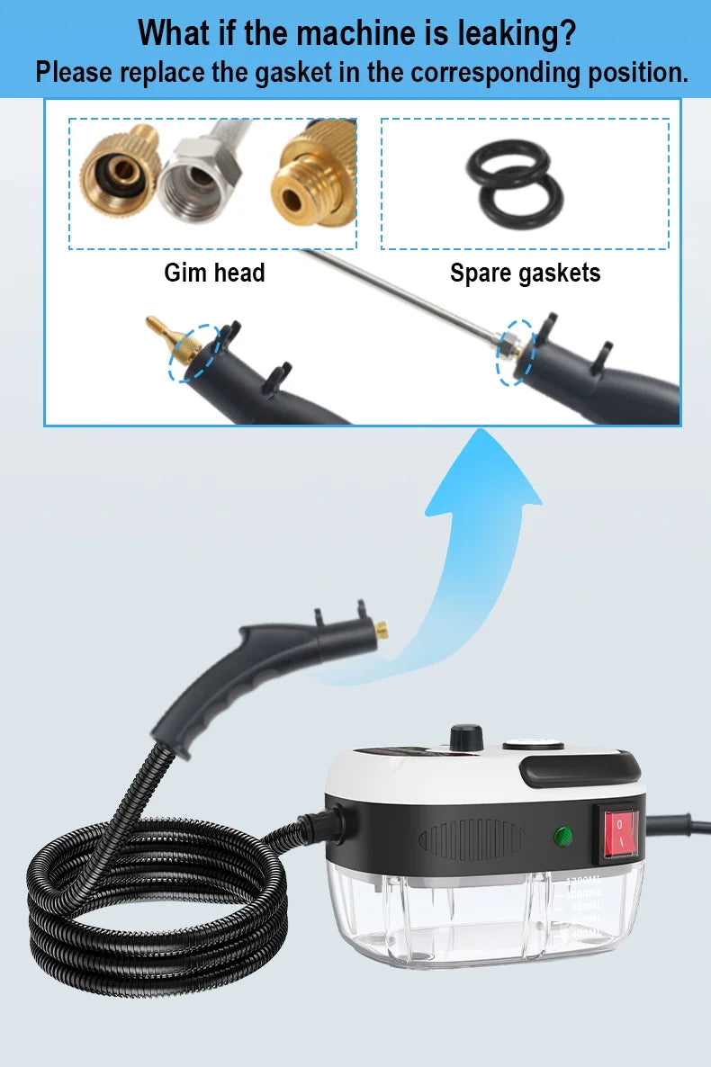 Portable Handheld High Pressure Steam Cleaner Household Multifunctional Steam Cleaning Machine Kitchen Hood Air Conditioner Car