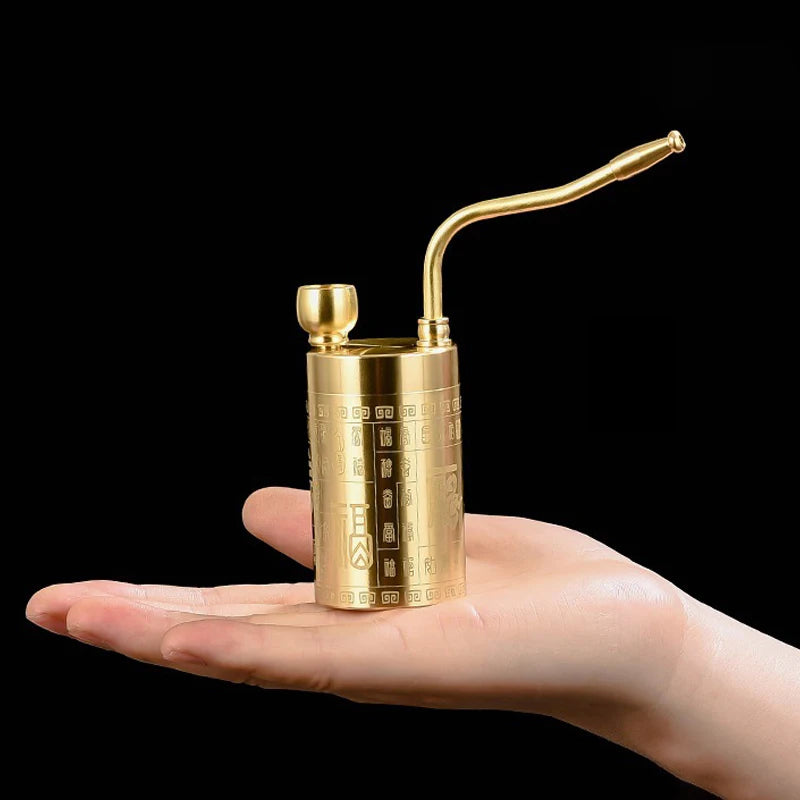Internet Celebrity 2026 New Hookah Brass Four-purpose Portable Hookah Filter Water Pipe, Personalized Retro Gift for Men