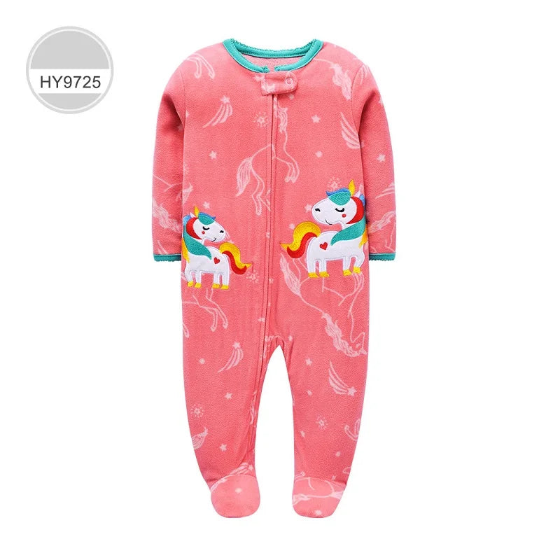 Newborn Infant Baby Boy Girl Romper Spring Autumn Polar Fleece Long-Sleeve Jumpsuit Warm Toddler Baby Clothes For a 0-12 Months