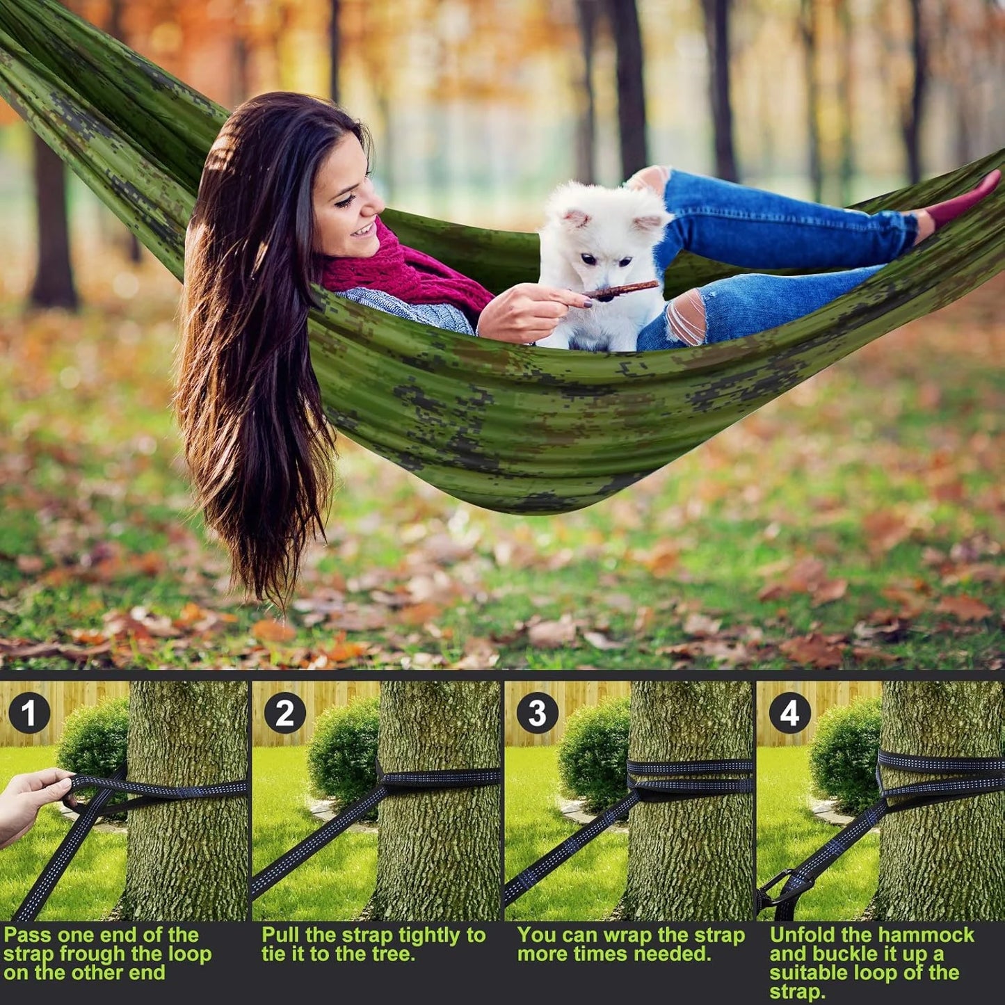 Camping Mosquito Net Hammock, Portable Outdoor Hammock with Mosquito Net, Equipped with 2 Straps and Hooks, Suitable for Travel, Backyard, Beach, and Other Outdoor Activities