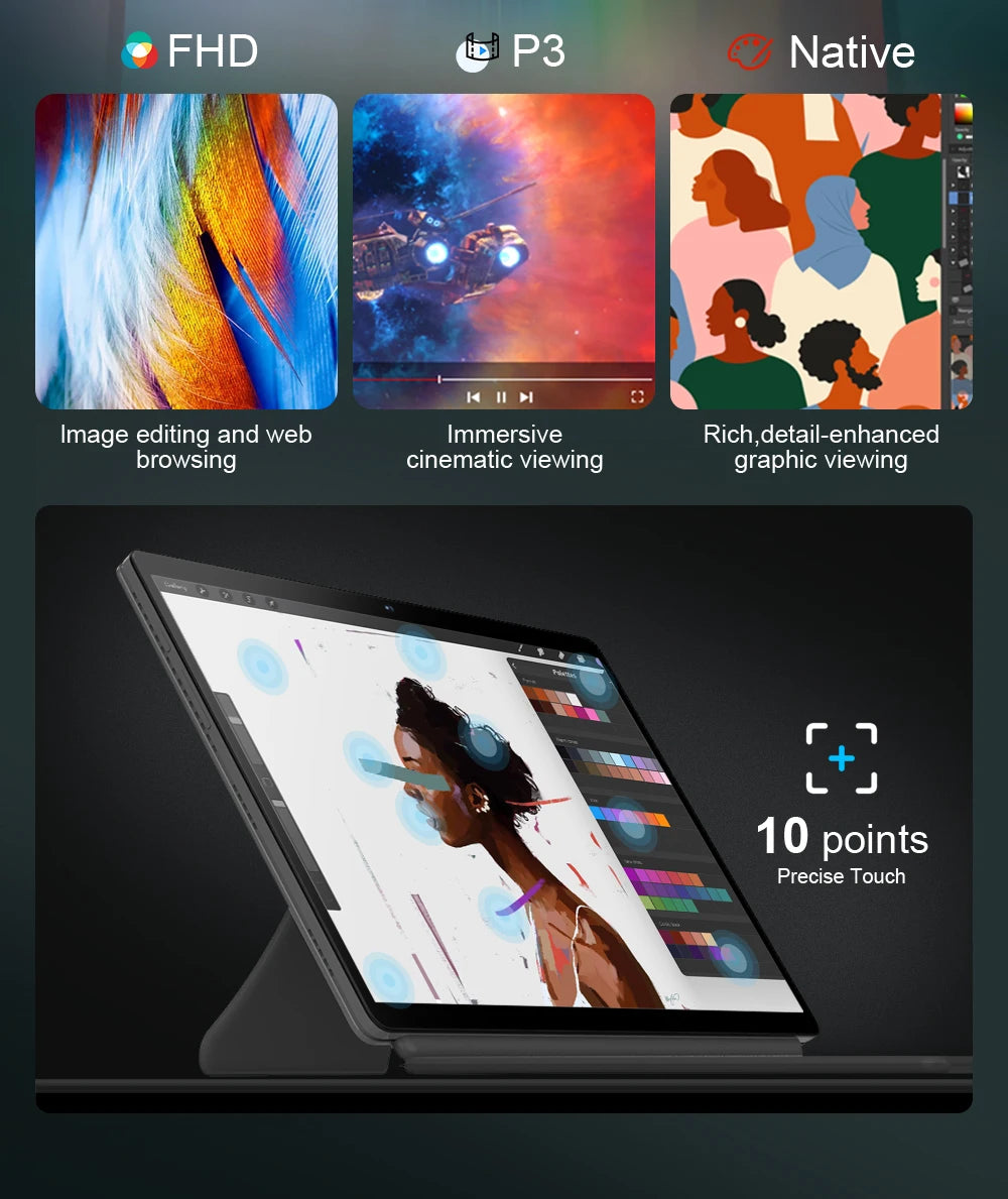 Ninkear T40 Laptop Touchscreen 2 in 1 Tablet Intel N100 14 Inch Fhd 16Gb Ddr5+512Gb Ssd Wifi 6 Rgb Backlit Keyboard with Stylus