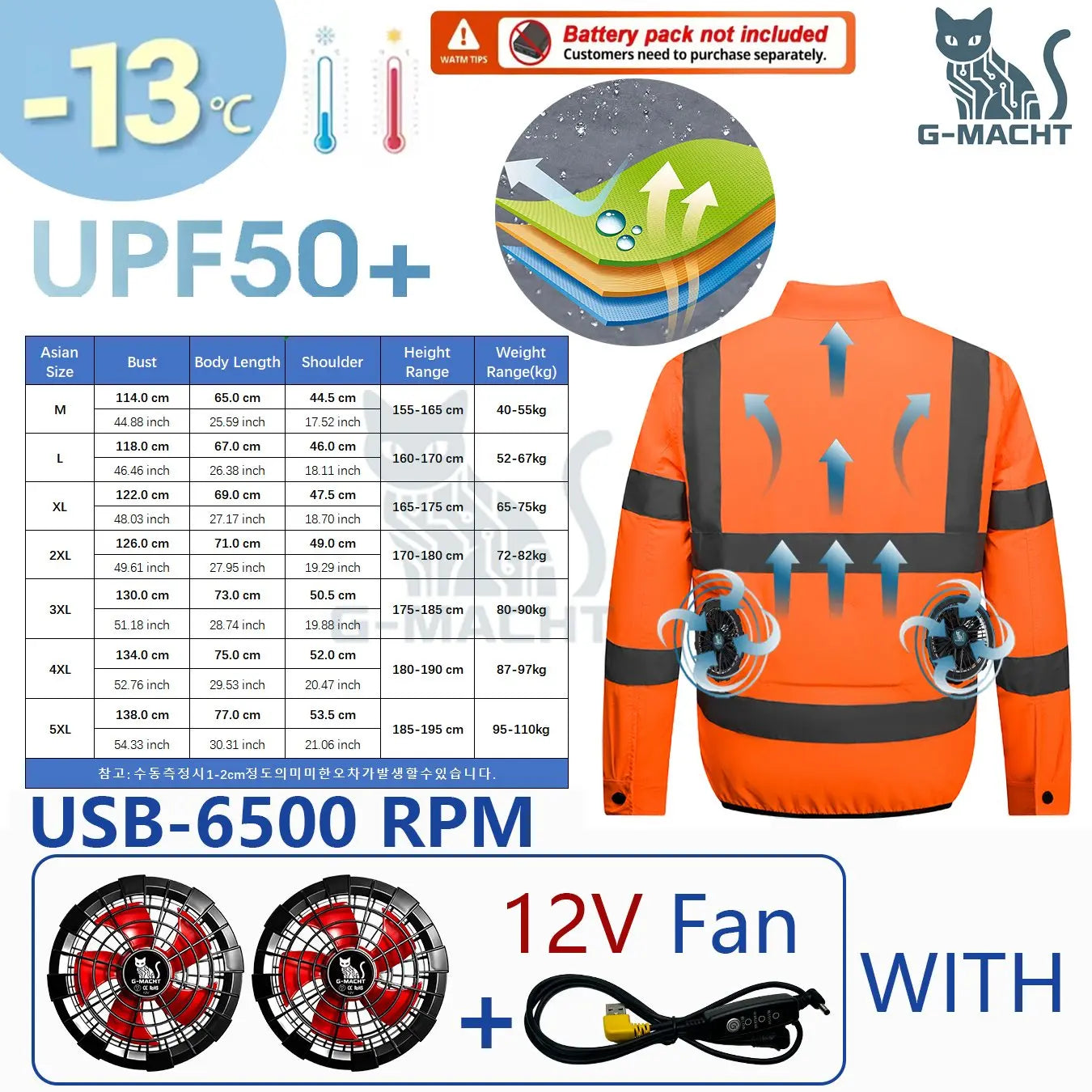 Smart Air Conditioning Cooling Jacket Men Breathable Sun Protection Workwear For Outdoor Workers Fishing Hiking