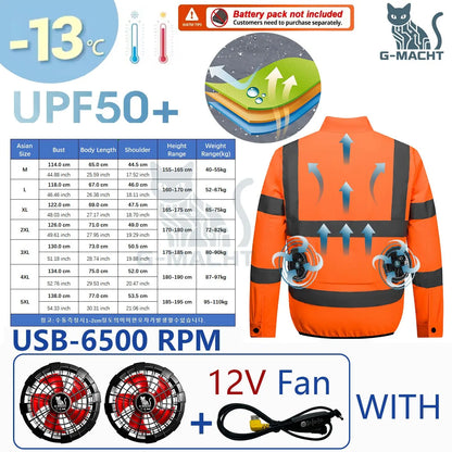 Smart Air Conditioning Cooling Jacket Men Breathable Sun Protection Workwear For Outdoor Workers Fishing Hiking