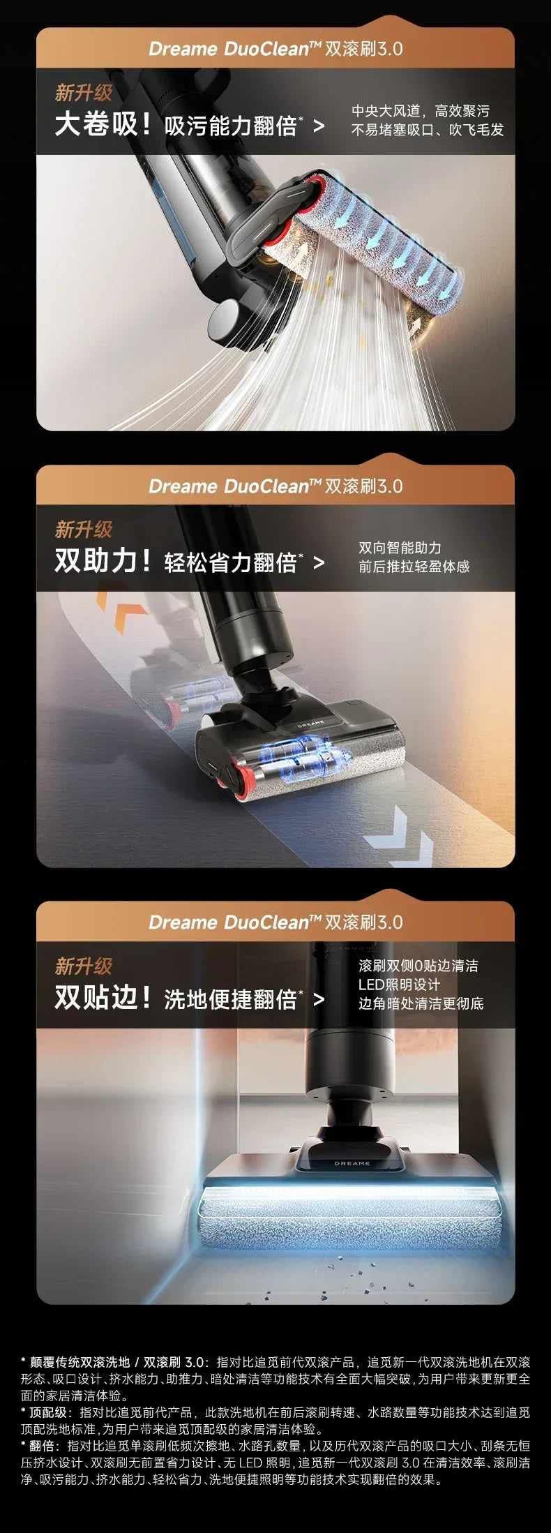 NEW Dreame Double Roll Floor Wash H30 Pro Plus Mix Home Hot Water Sterilization, Cleaning, Dragging, and Vacuum Cleaner