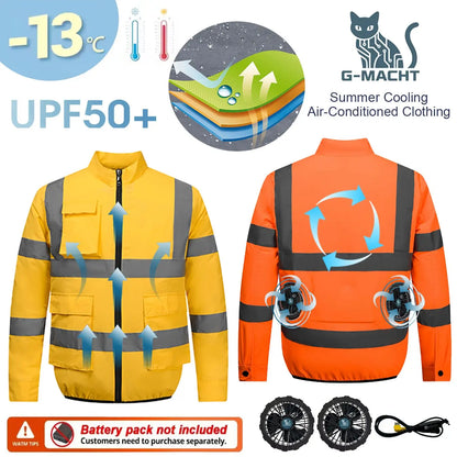 Smart Air Conditioning Cooling Jacket Men Breathable Sun Protection Workwear For Outdoor Workers Fishing Hiking