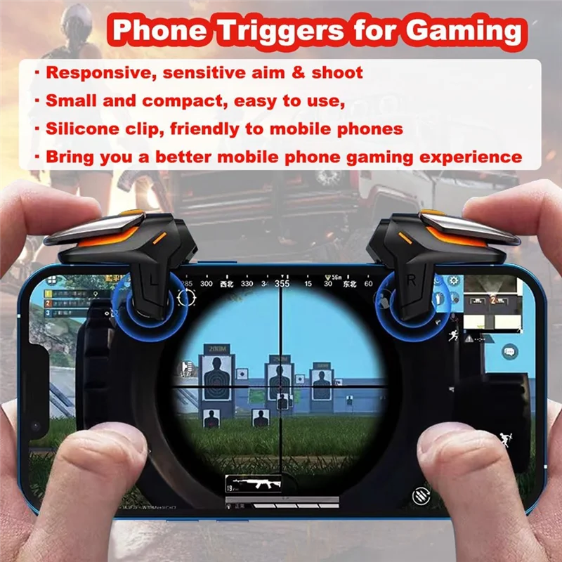 AA60-Phone Triggers For Gaming, New Version Gaming Triggers For Mobile Gaming, Sensitive Aim Phone Gaming Trigger