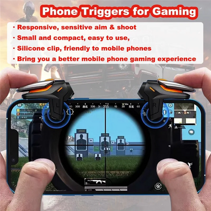 AA60-Phone Triggers For Gaming, New Version Gaming Triggers For Mobile Gaming, Sensitive Aim Phone Gaming Trigger