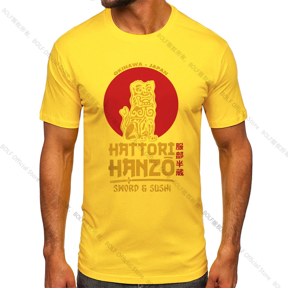 Men's Hattori Hanzo Printed T-shirt 100% Cotton Harajuku Classic Tees for Men Women Casual Shirt Tops Wear