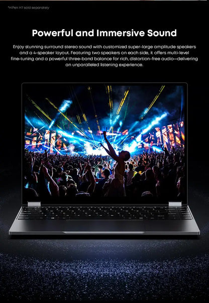 CHUWI FreeBook 2-in-1 Laptop IntelN150 13.4'' Touch 2.5K Screen 16GB LPDDR5 RAM 512GB SSD WiFi6 BT5.2 Convenient Office Notebook