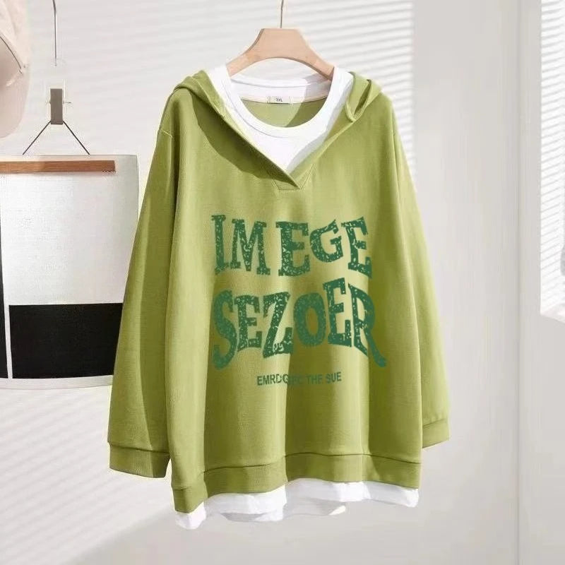 Kpop V-Neck Two Piece Hoodie Set