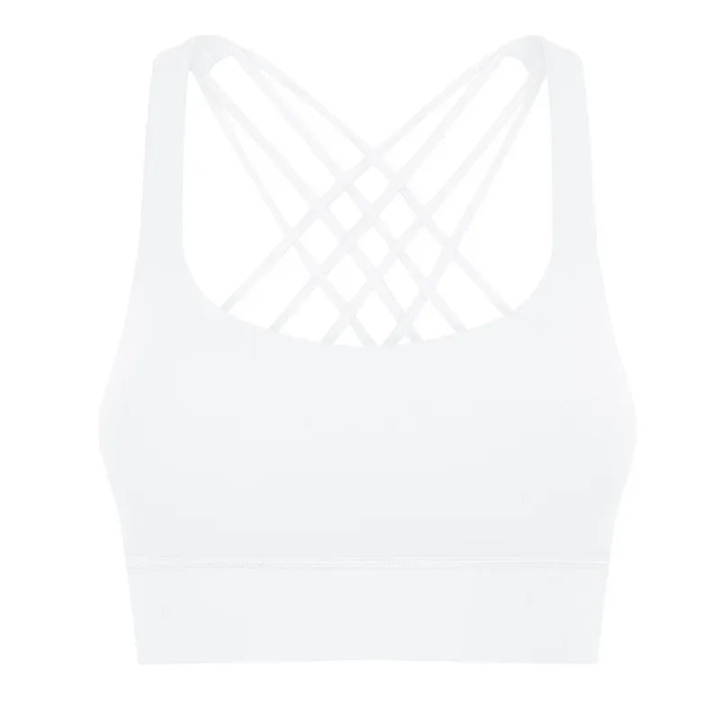 Quick Dry Cross Back Crop Running Bra