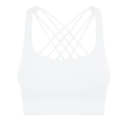 Quick Dry Cross Back Crop Running Bra
