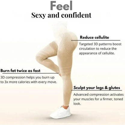 3D Anti-Cellulite Butt Lift Gym Leggings