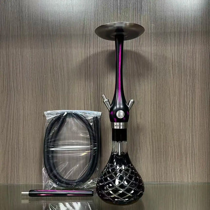 Wookah Hookah Shisha Set High Quality Wooden Large Hookah with Glass Bottle Single Pipe
