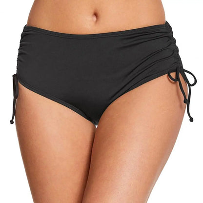 Women Swim Shorts V Cut Drawstring Bikini Swimsuit Bottom Adjustable Ruched Side Boyshorts Bathing Suit Board Shorts