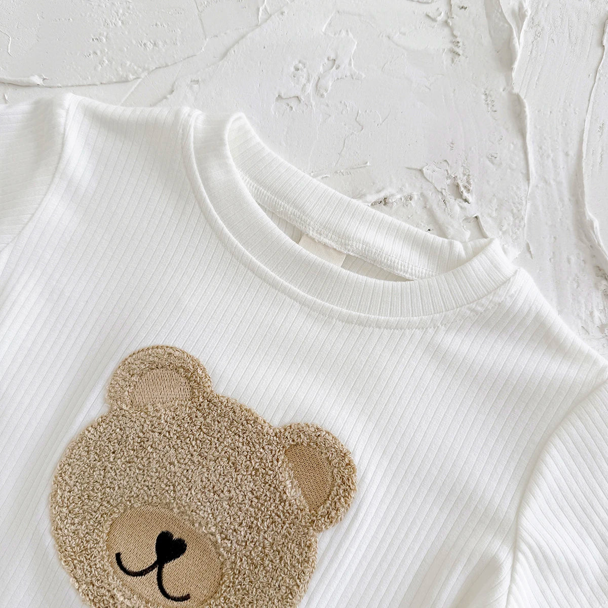 Cartoon Bear Baby Tracksuit – T-Shirt & Shorts 2-Piece (0-3Y)
