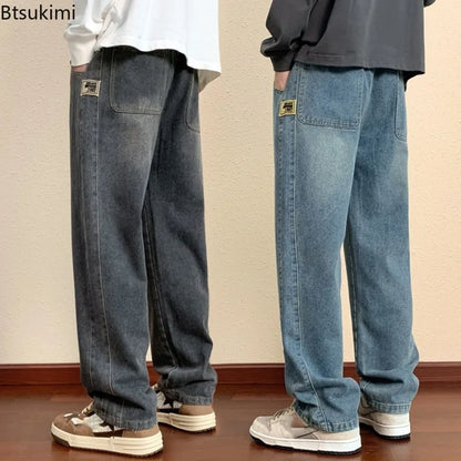 Straight Leg Casual Denim Pants