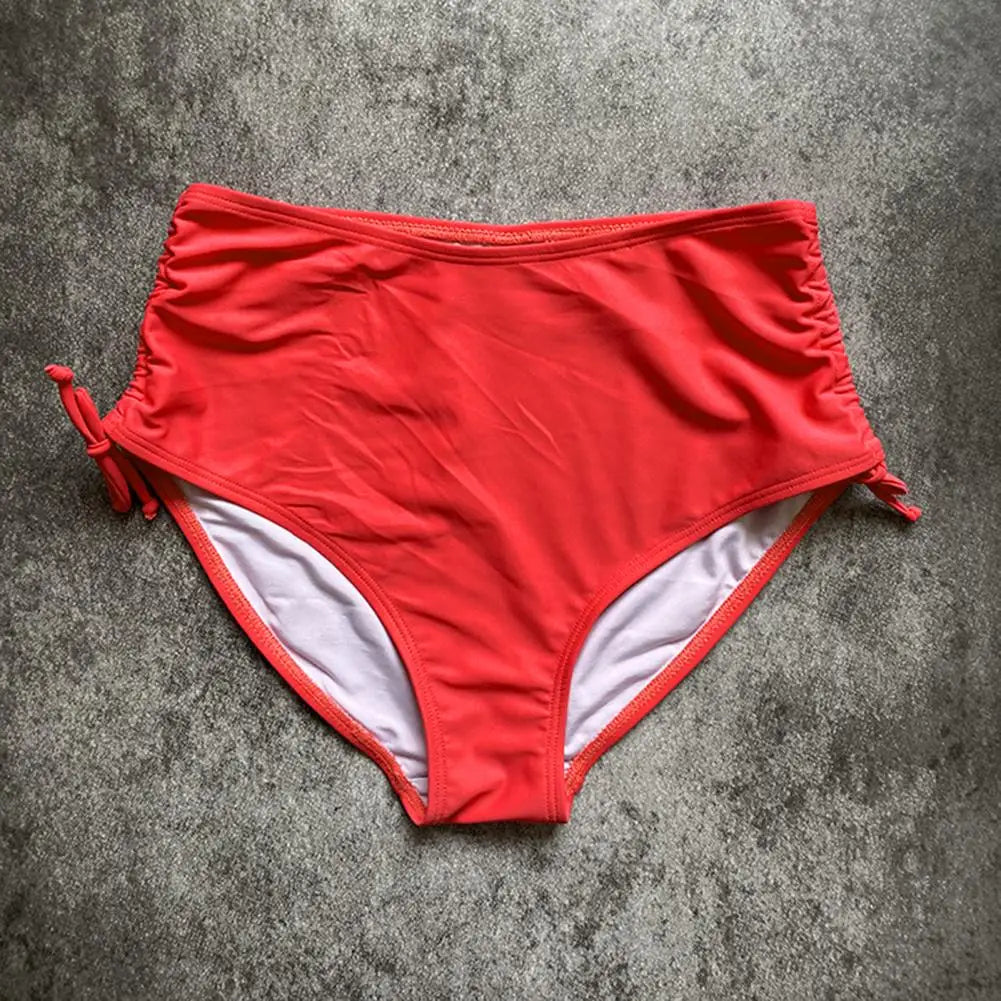Women Swim Shorts V Cut Drawstring Bikini Swimsuit Bottom Adjustable Ruched Side Boyshorts Bathing Suit Board Shorts