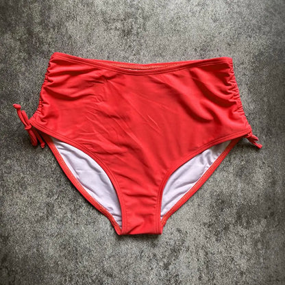 Women Swim Shorts V Cut Drawstring Bikini Swimsuit Bottom Adjustable Ruched Side Boyshorts Bathing Suit Board Shorts