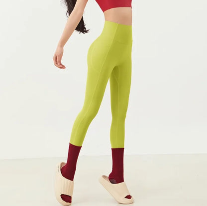 Women's Workout Leggings with Pockets, High Waist Yoga Pants for Running & Cycling, Tummy Control Fitness Tights