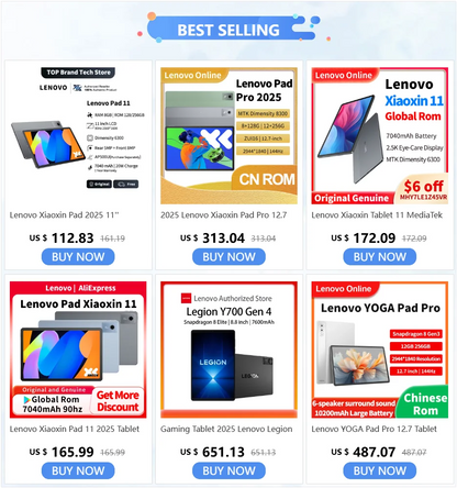 Lenovo Legion Y700 4th Gaming Tablet Snapdragon 8 Elite Copper Vapor Chamber Cooling 16GB RAM + 1TB Ice White 7600mah