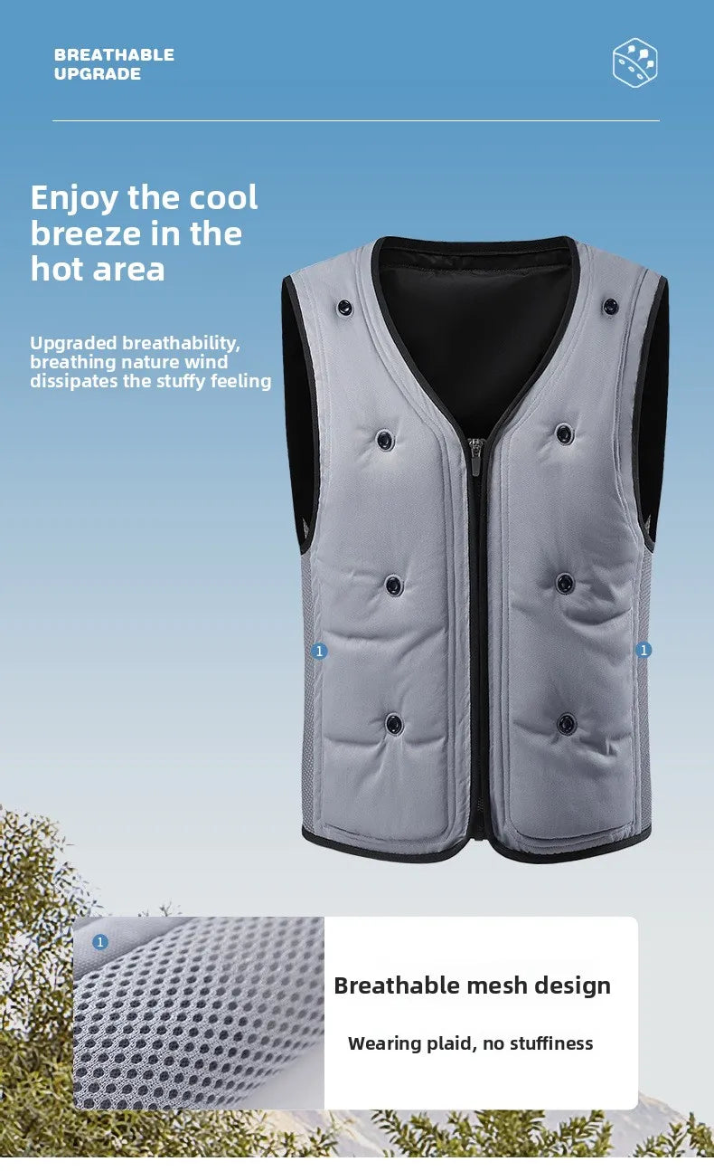 Premium Cooling Jacket with Custom Logo AirConditioned Vest for Couples Ideal Outdoor Workwear & Protection Gear