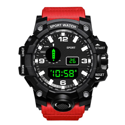 YIKAZE Sports Watch Men's LED Digital Watches Multifunction Military Clock Big Dial Waterproof Fitness Electronic Watch For Man