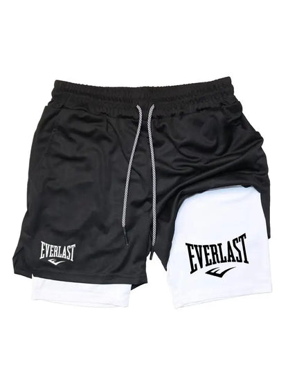 Men Running Shorts 2 In 1 Double-deck Sport Shorts Sportswear Gym Fitness Short Pants Training Jogging Bottom  ClothingMen's
