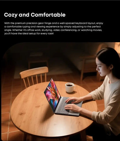 CHUWI FreeBook 2-in-1 Laptop IntelN150 13.4'' Touch 2.5K Screen 16GB LPDDR5 RAM 512GB SSD WiFi6 BT5.2 Convenient Office Notebook